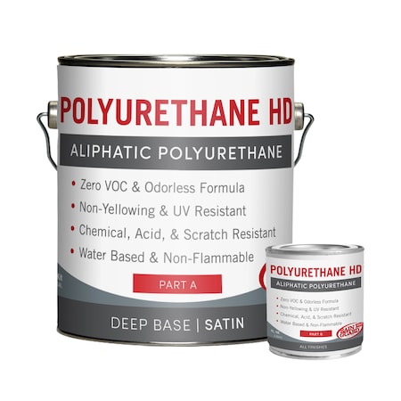 1 Gal. Kit Polyurethane HD With IsoFree® Technology, Satin, Deep Base